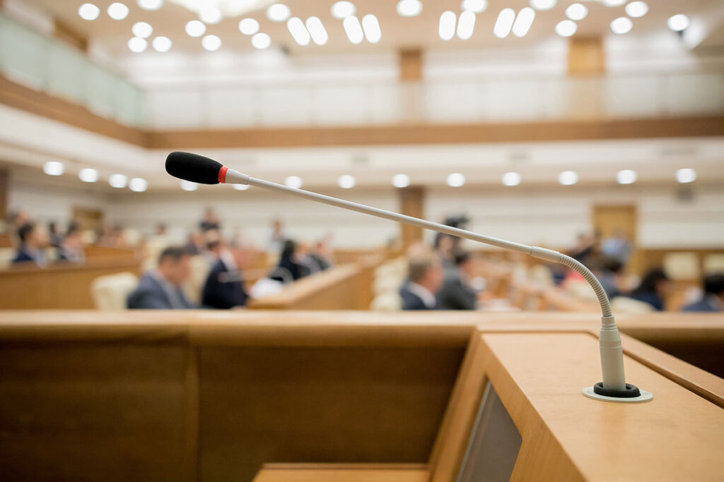 courtroom speaker podium